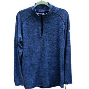 NWT COUGAR SPORTS BLUE SPACE DYE QUARTER ZIP
